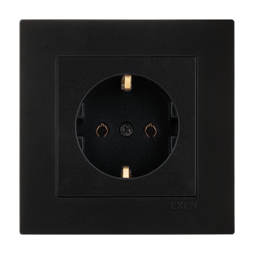 Slika EXEN Karell priključnica dvopolna suva 200-141403-237 metalik crna